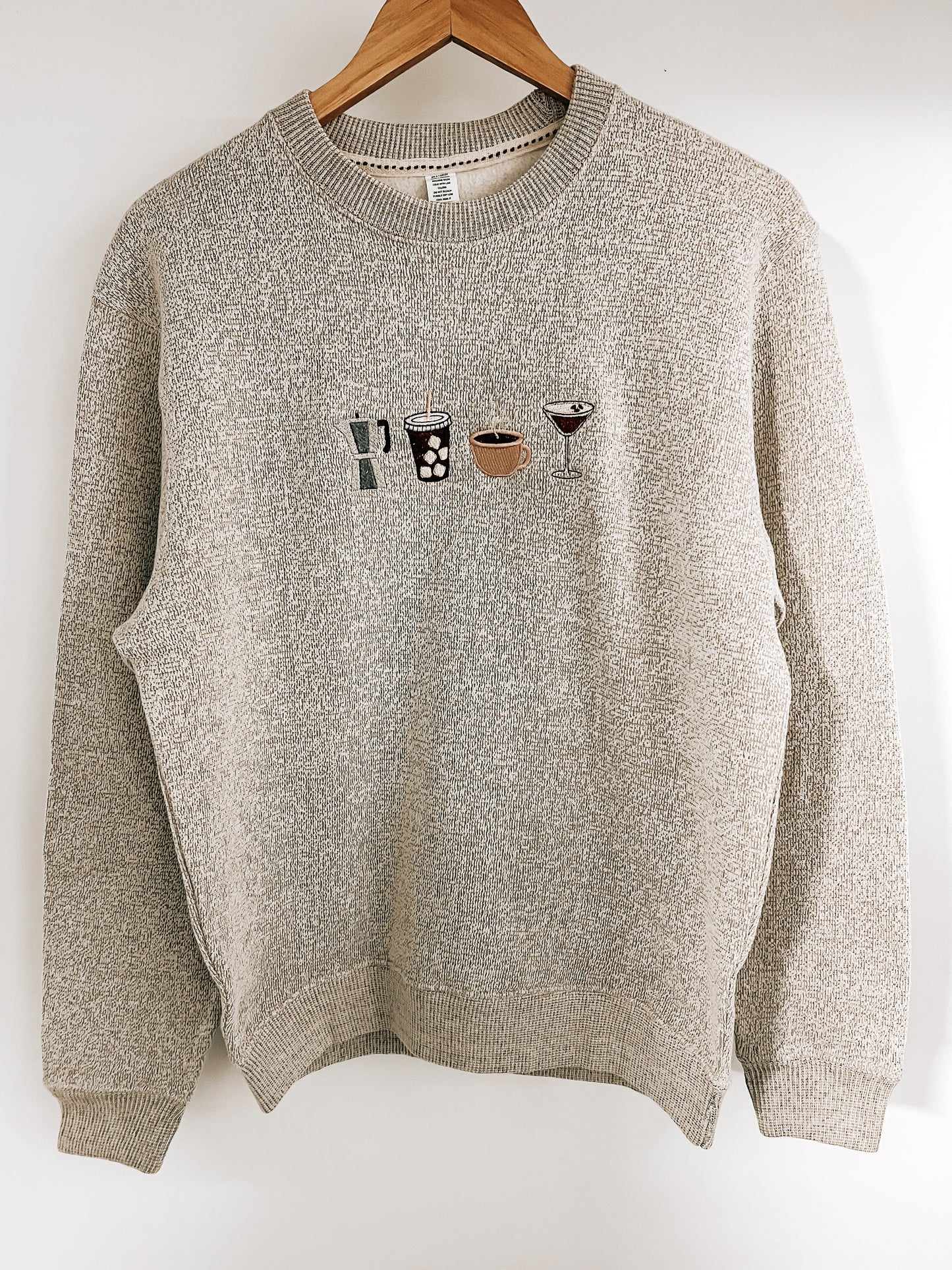 Coffee 4 Way Embroidered Crewneck