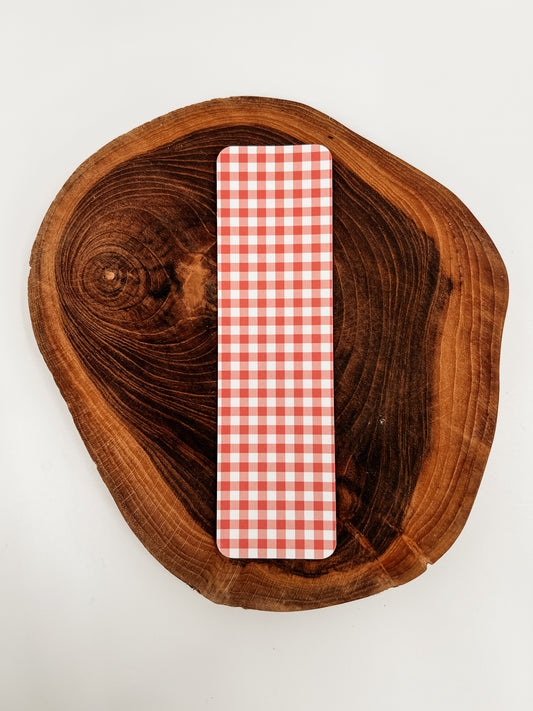 Pink Gingham Bookmark