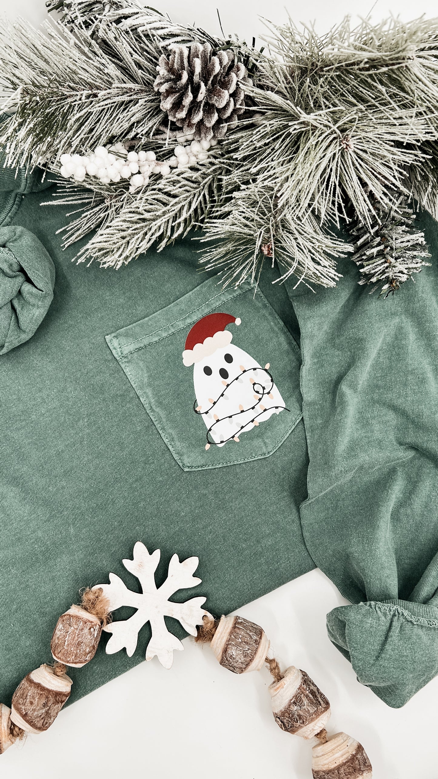 Christmas '23 Boo Long Sleeve Pocket Tee