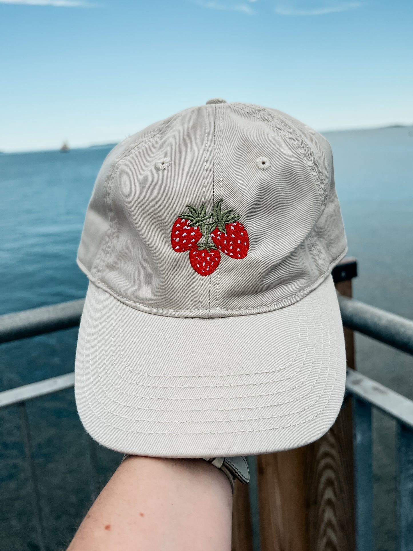 Strawberry Embroidered Hat