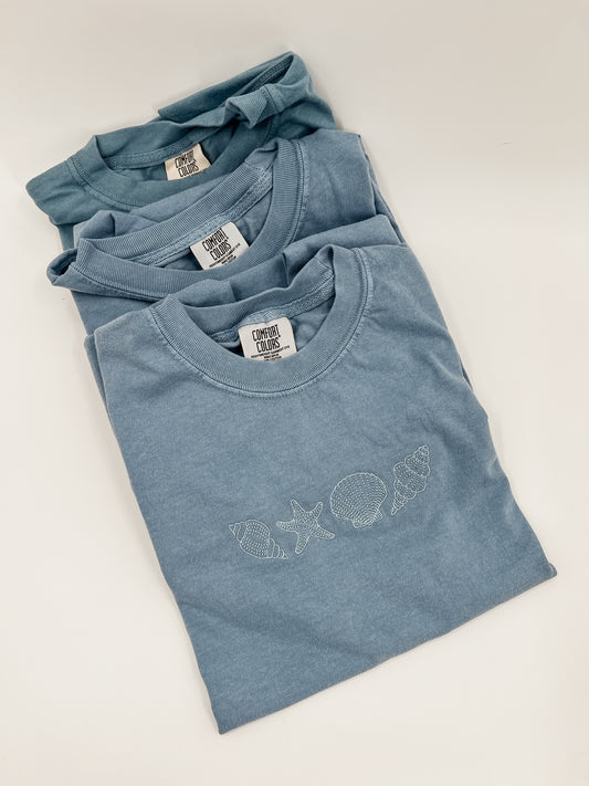 Seashell Embroidered Tee