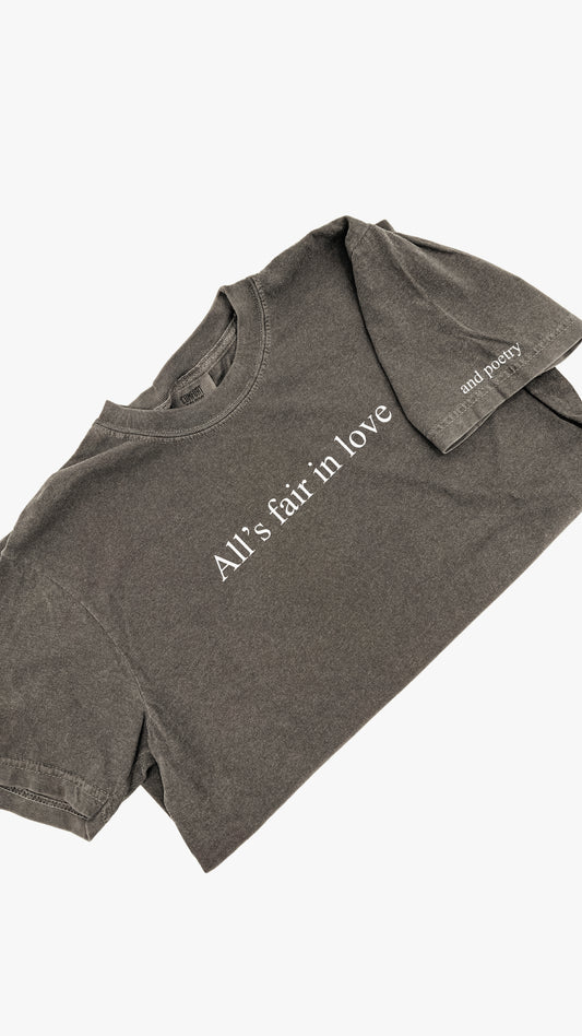 All’s Fair In Love Embroidered Short Sleeve Tee