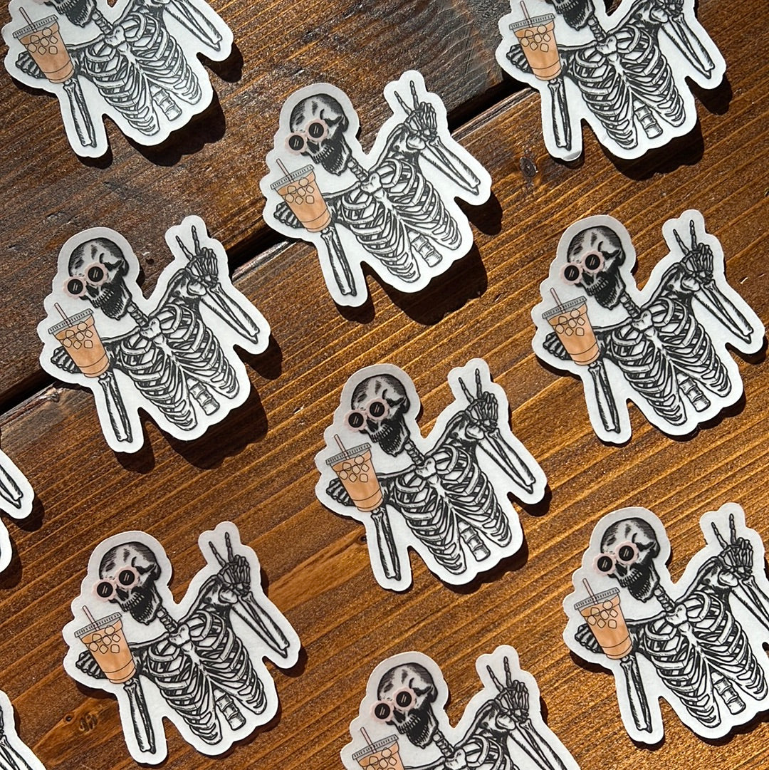 Skelly Clear Sticker
