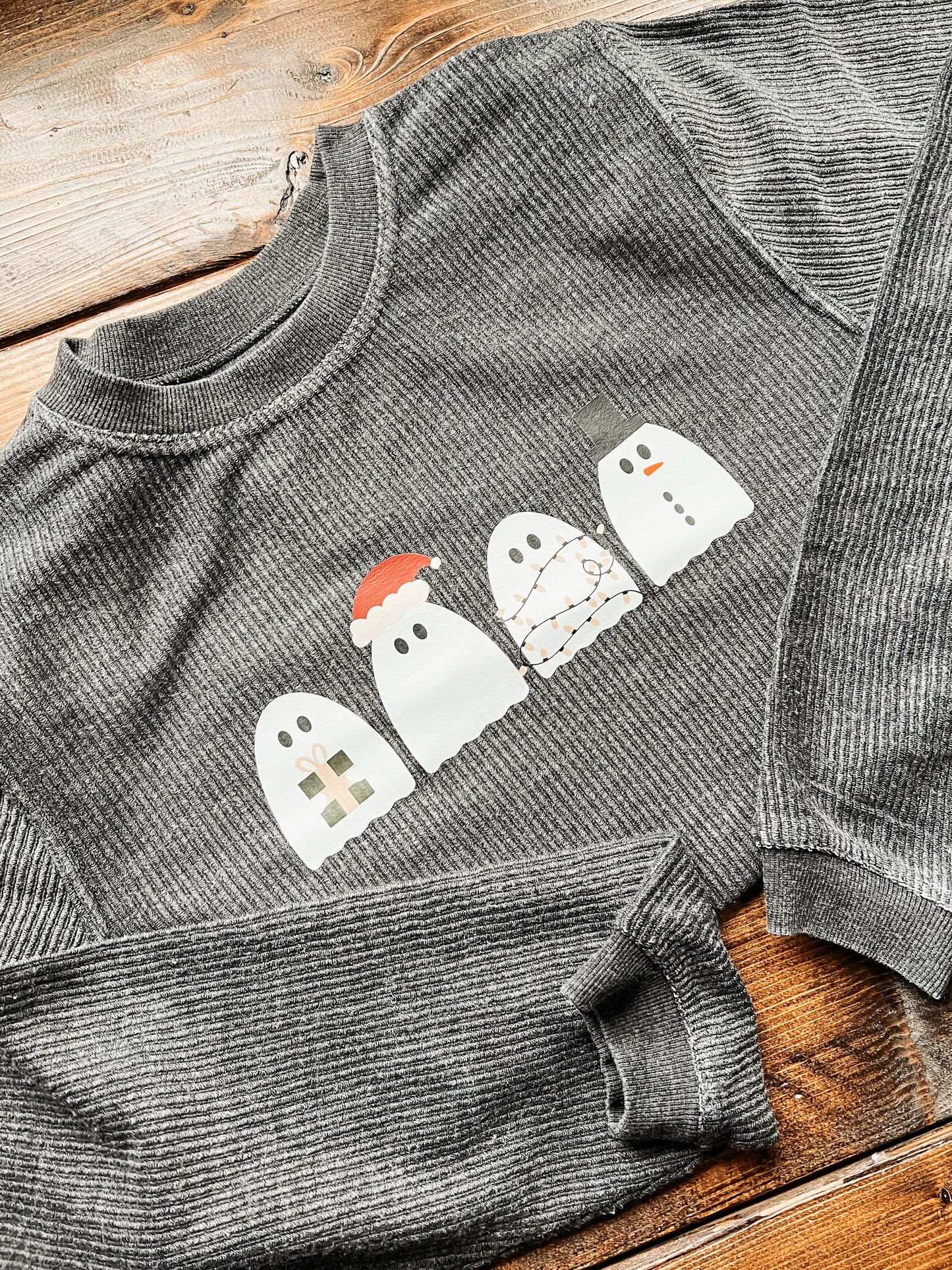 Ghosts of Christmas Boo Corduroy Crewneck