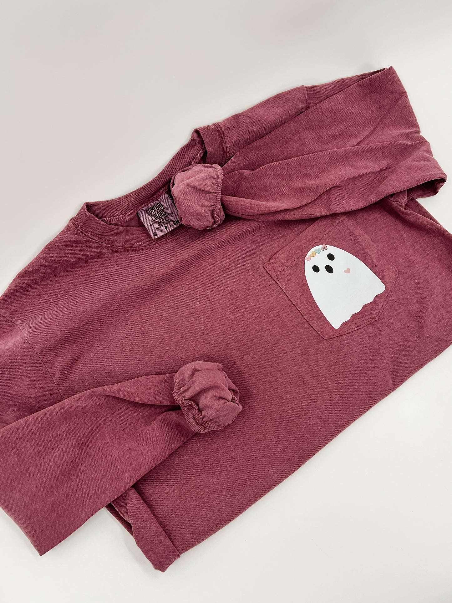 Boo the Love Ghost Long Sleeve Pocket Tee