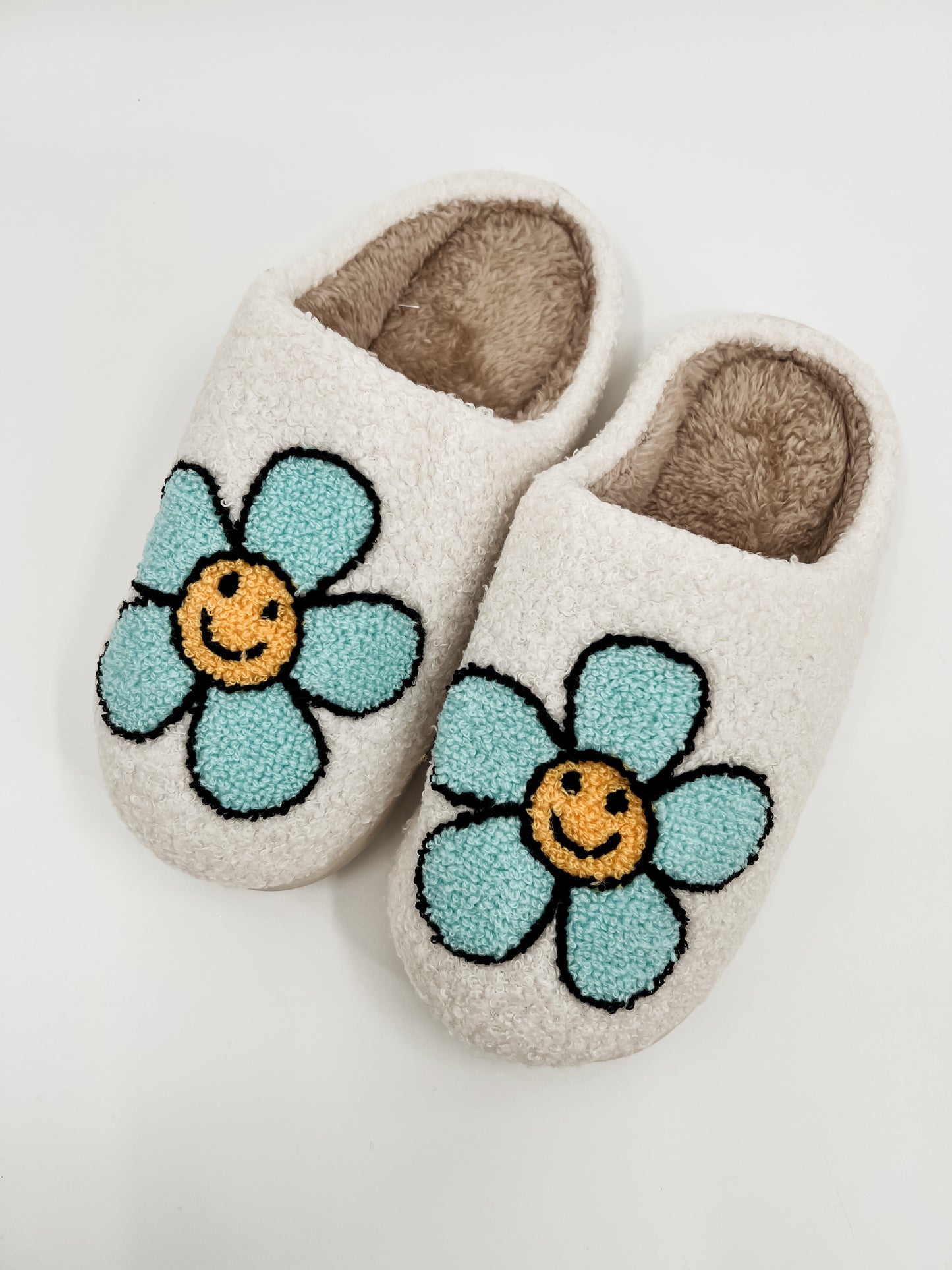 Blue Daisy Slippers