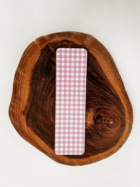 Purple Gingham Bookmark