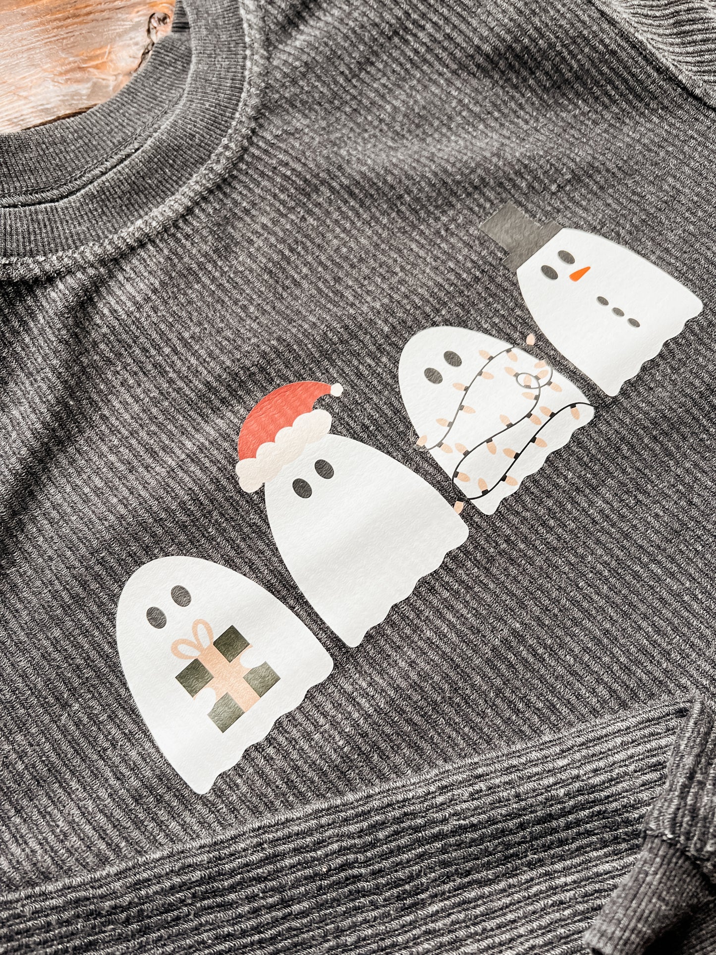 Ghosts of Christmas Boo Corduroy Crewneck