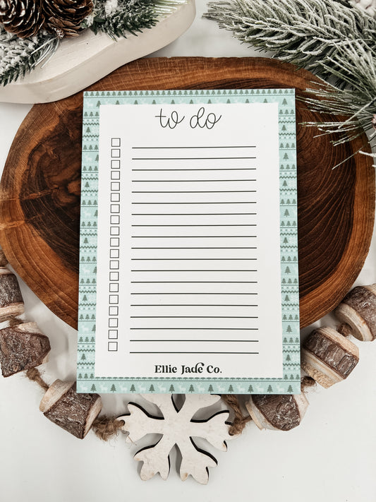Winter Sweater To-Do Checklist Notepad