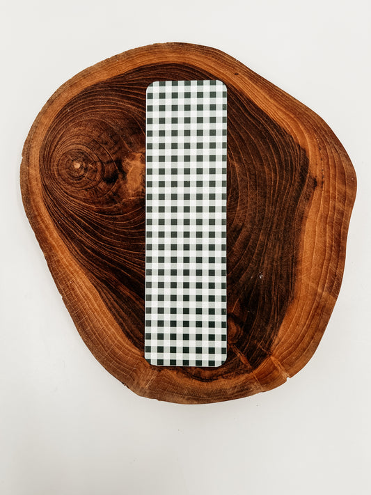 Forest Green Gingham Bookmark