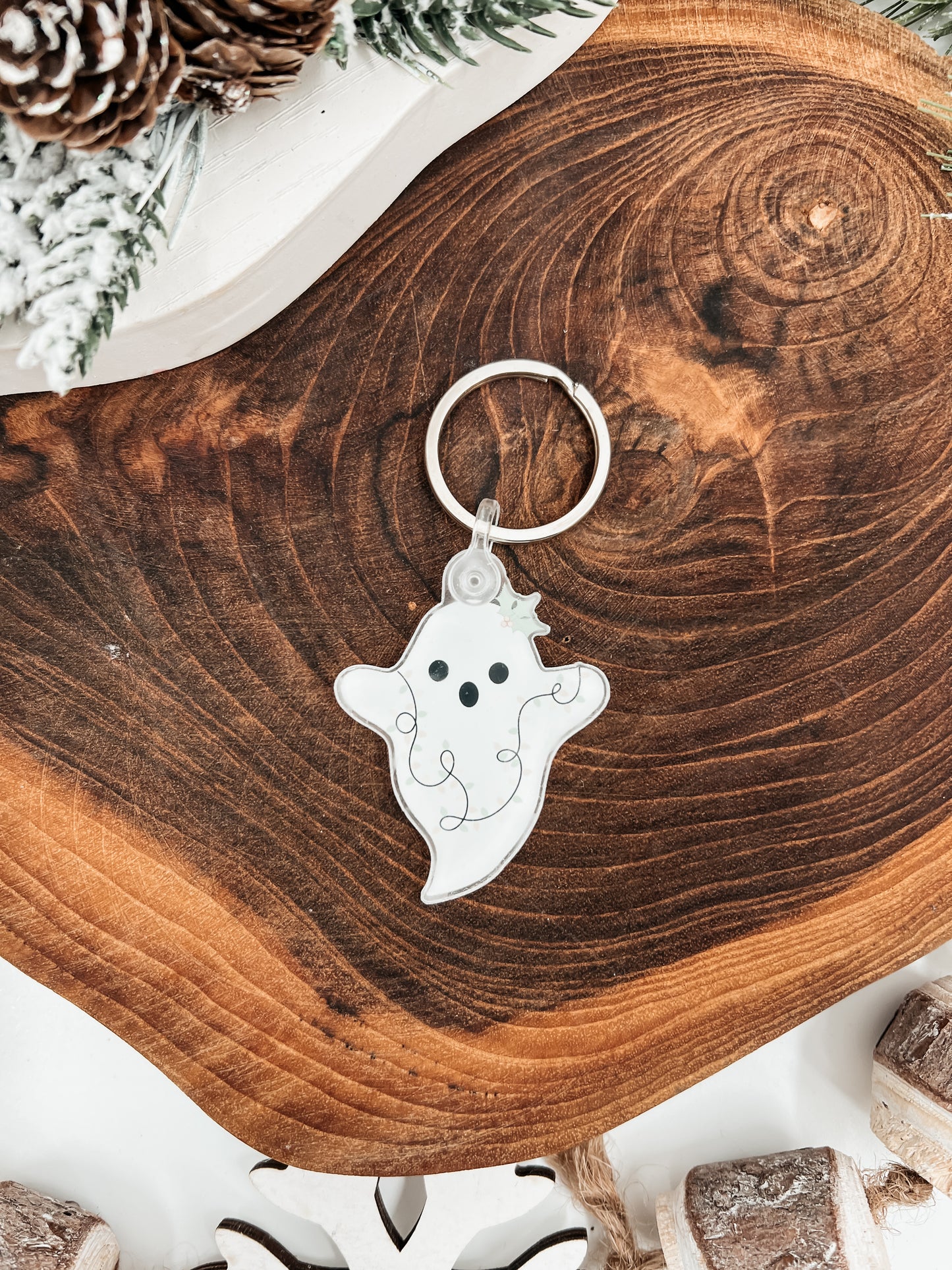 String Light Boo Acrylic Keychain