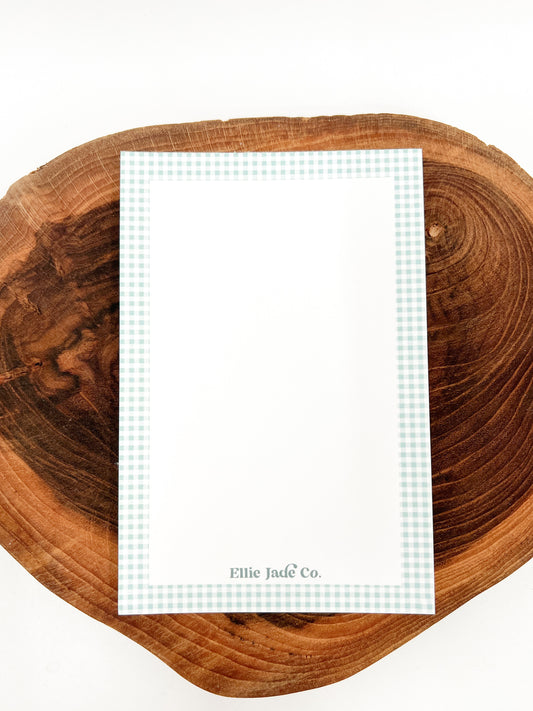 Blue Gingham Notepad