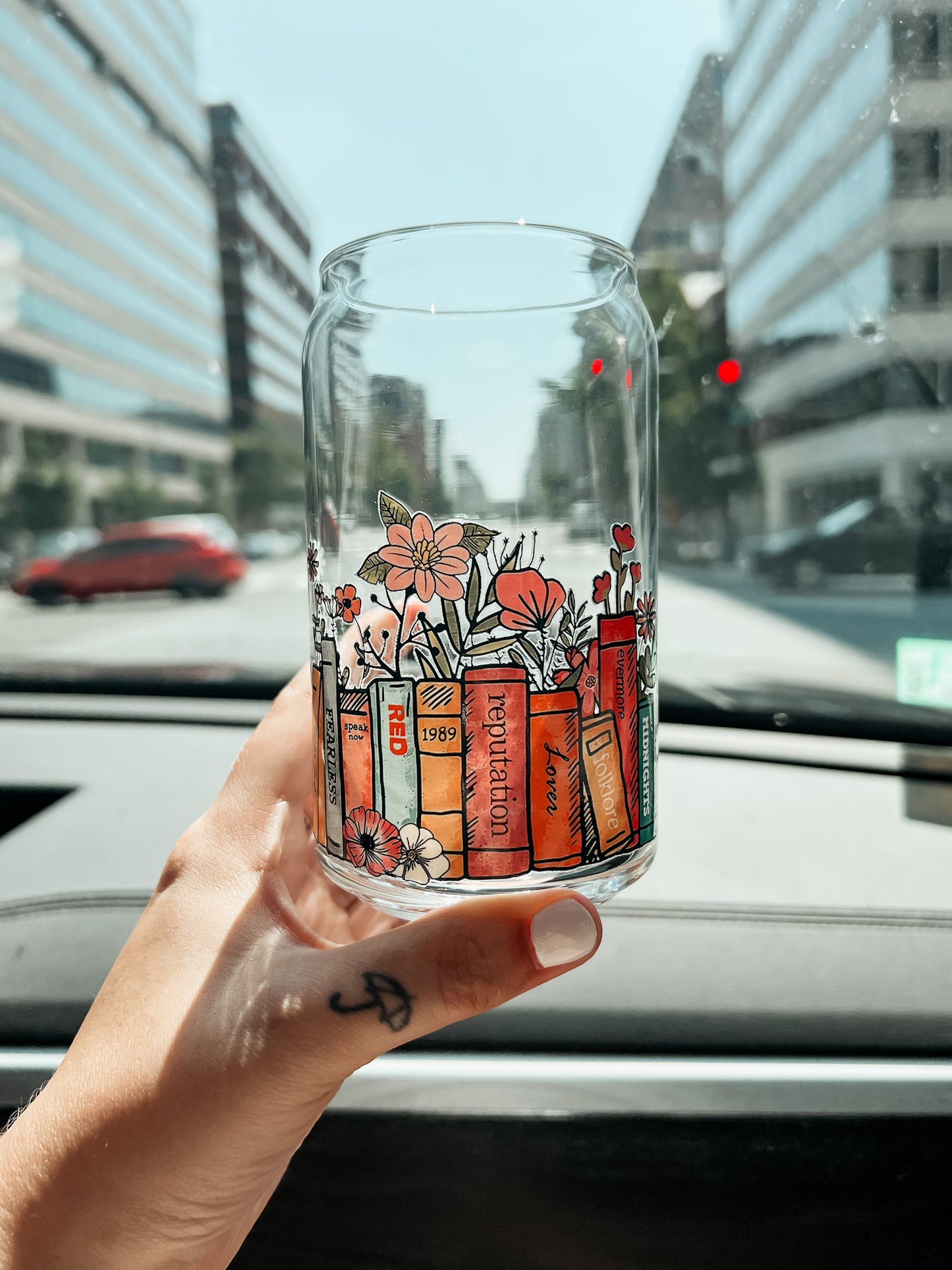 Swift Floral Book Glass Can