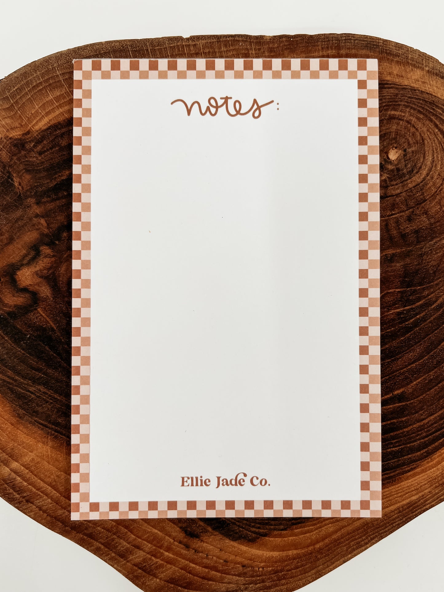 Rust Checkered Notepad