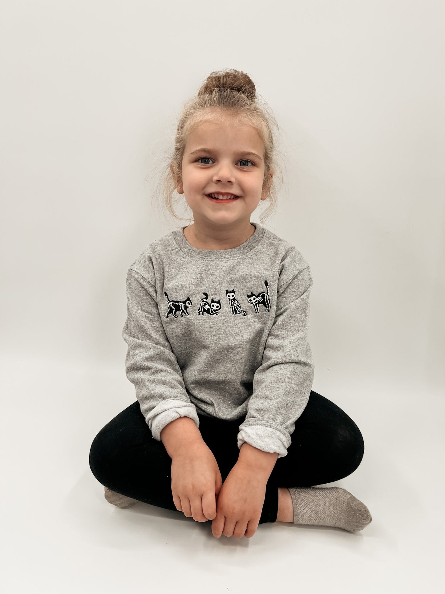 Cat Skelly Crewneck (Toddler/Youth)