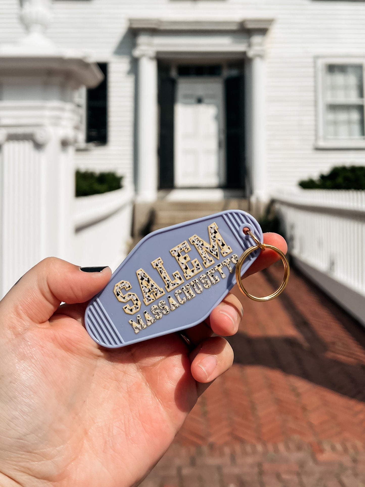 Purple Salem Keychain