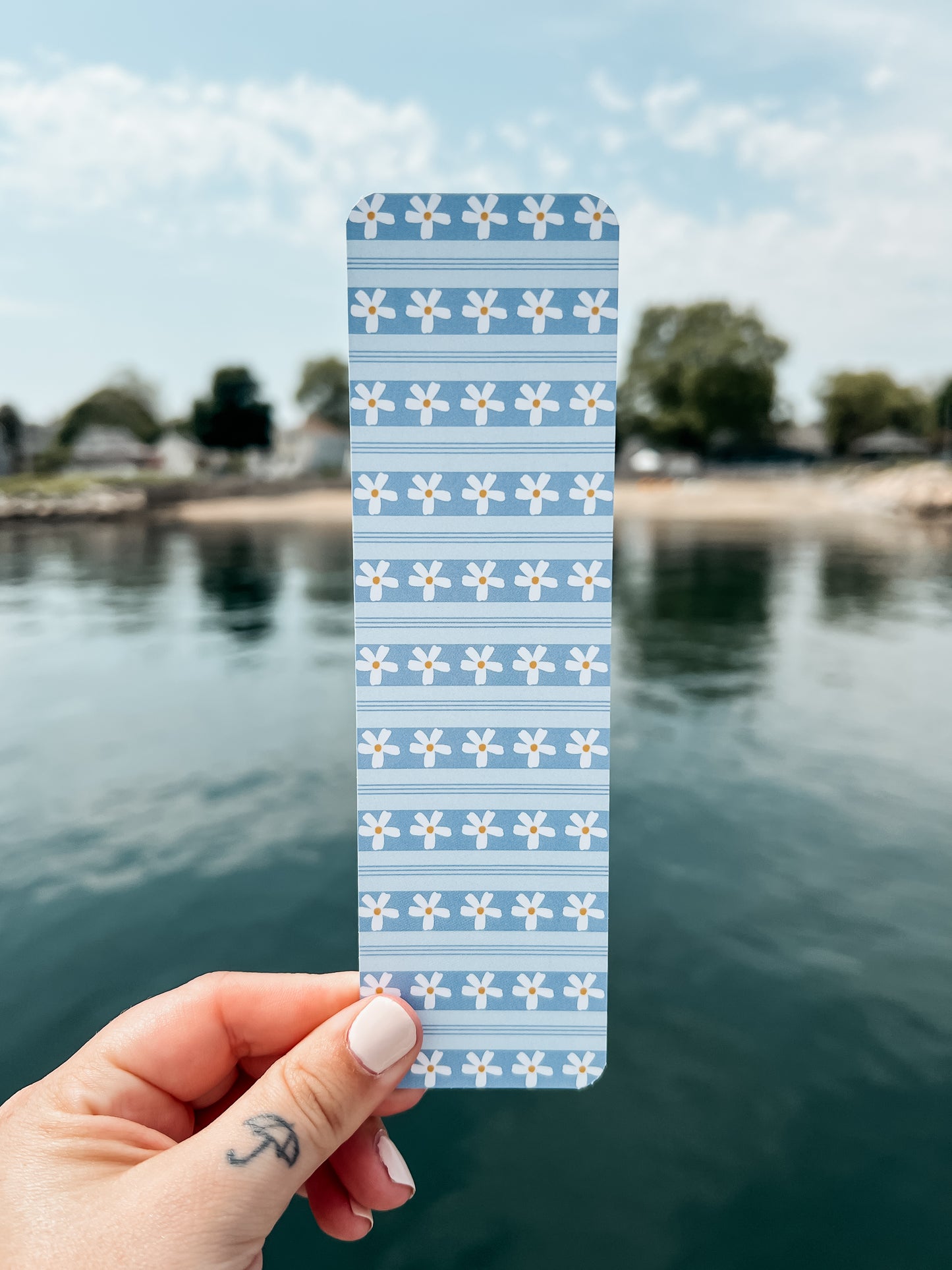Blue Daisy Bookmark