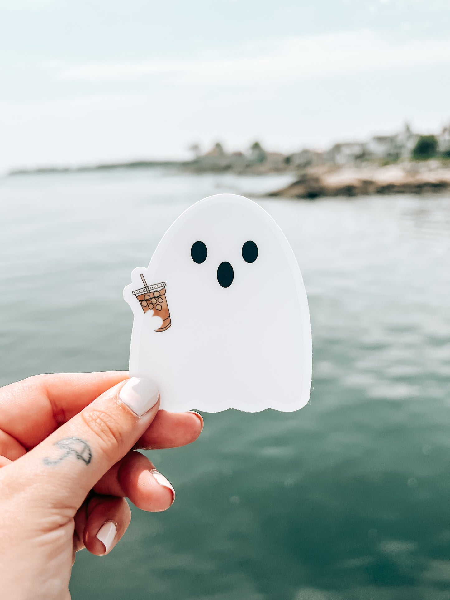Iced Coffee Boo Sticker