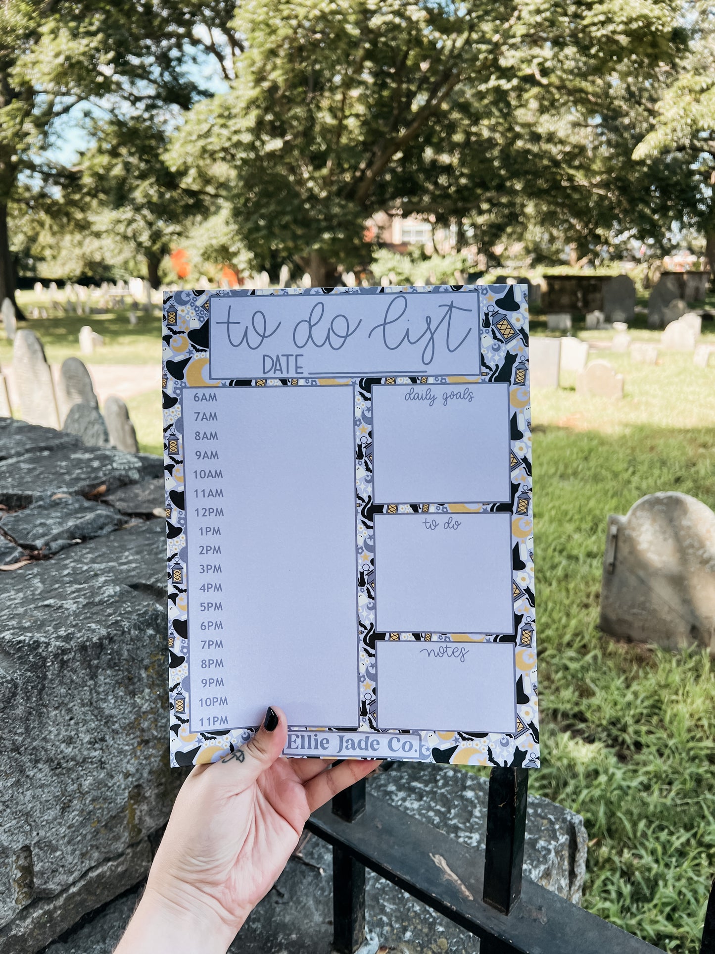 Hallow's Eve Hourly Planner Notepad