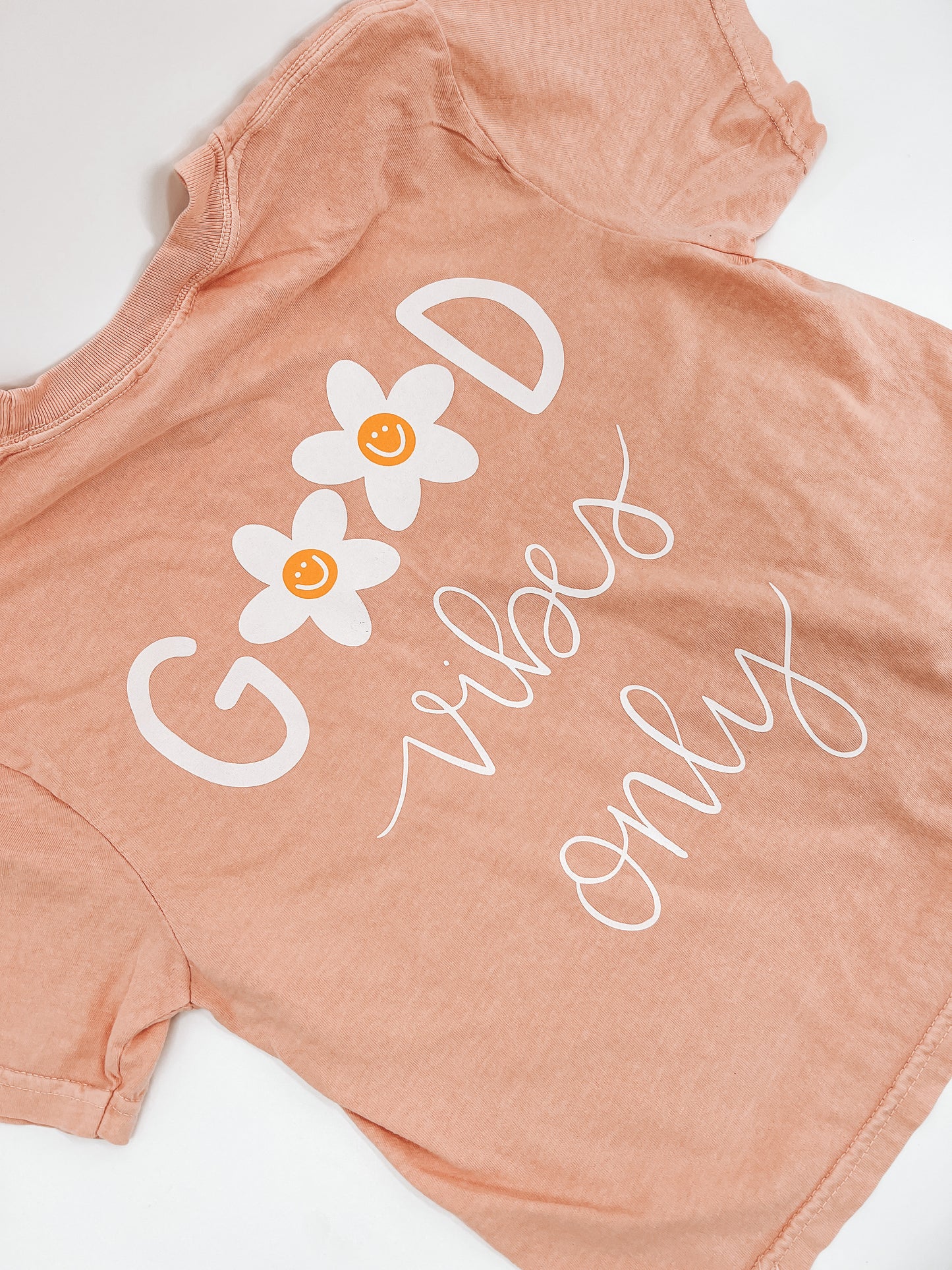 Good Vibes Only Cropped Tee