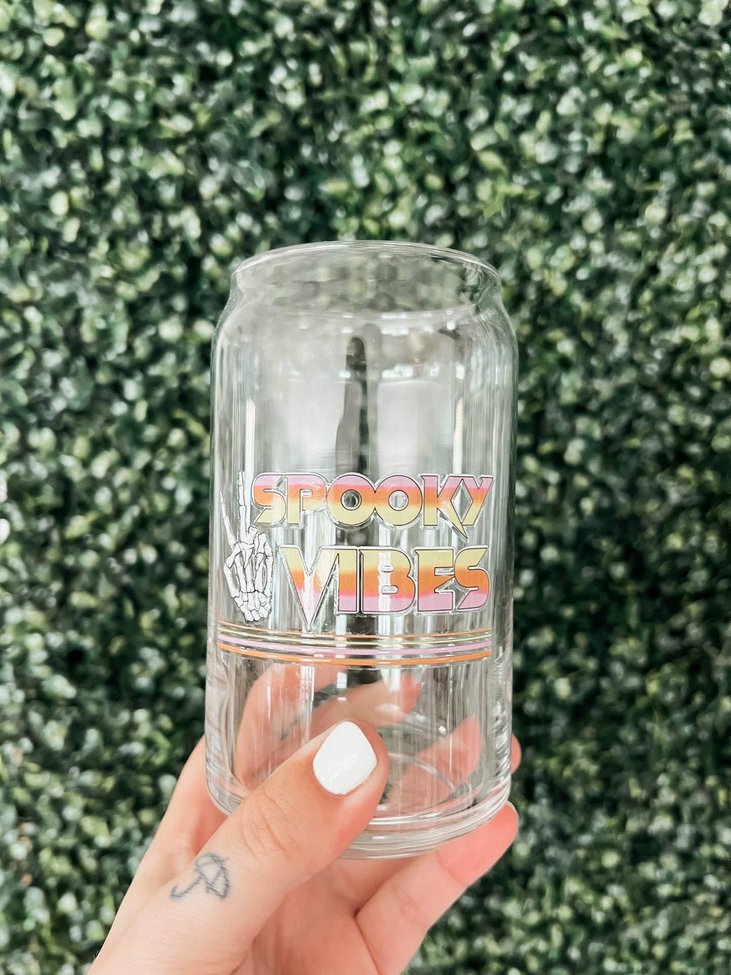 Spooky Vibes Glass Can