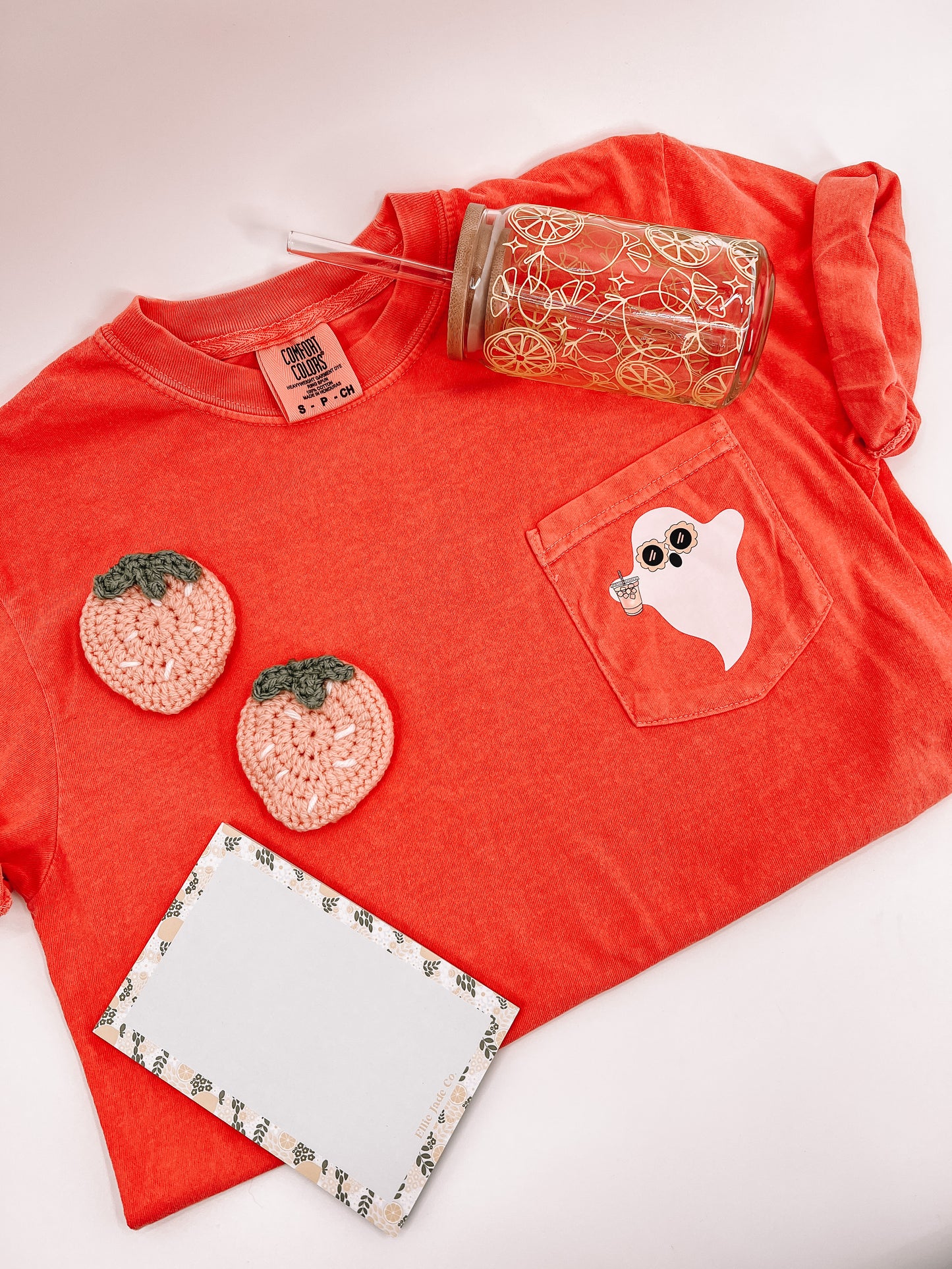 Strawberry Lemonade Boo Pocket Tee