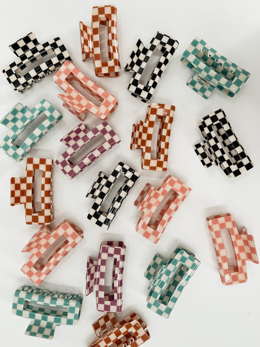 Checkered Claw Clip