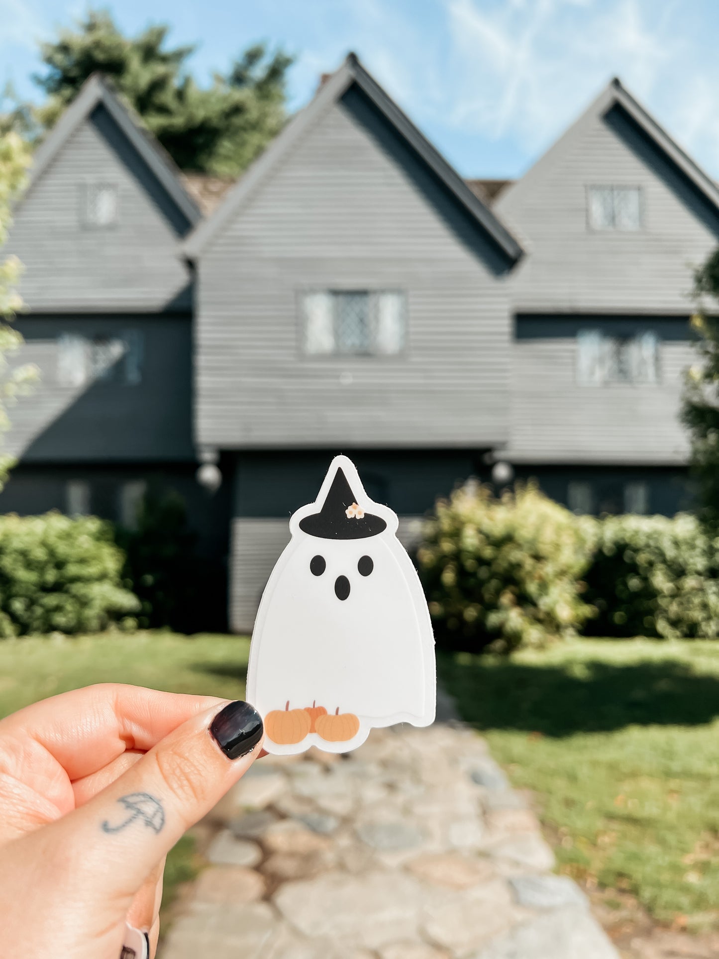 Boo the Witchy Ghost Sticker