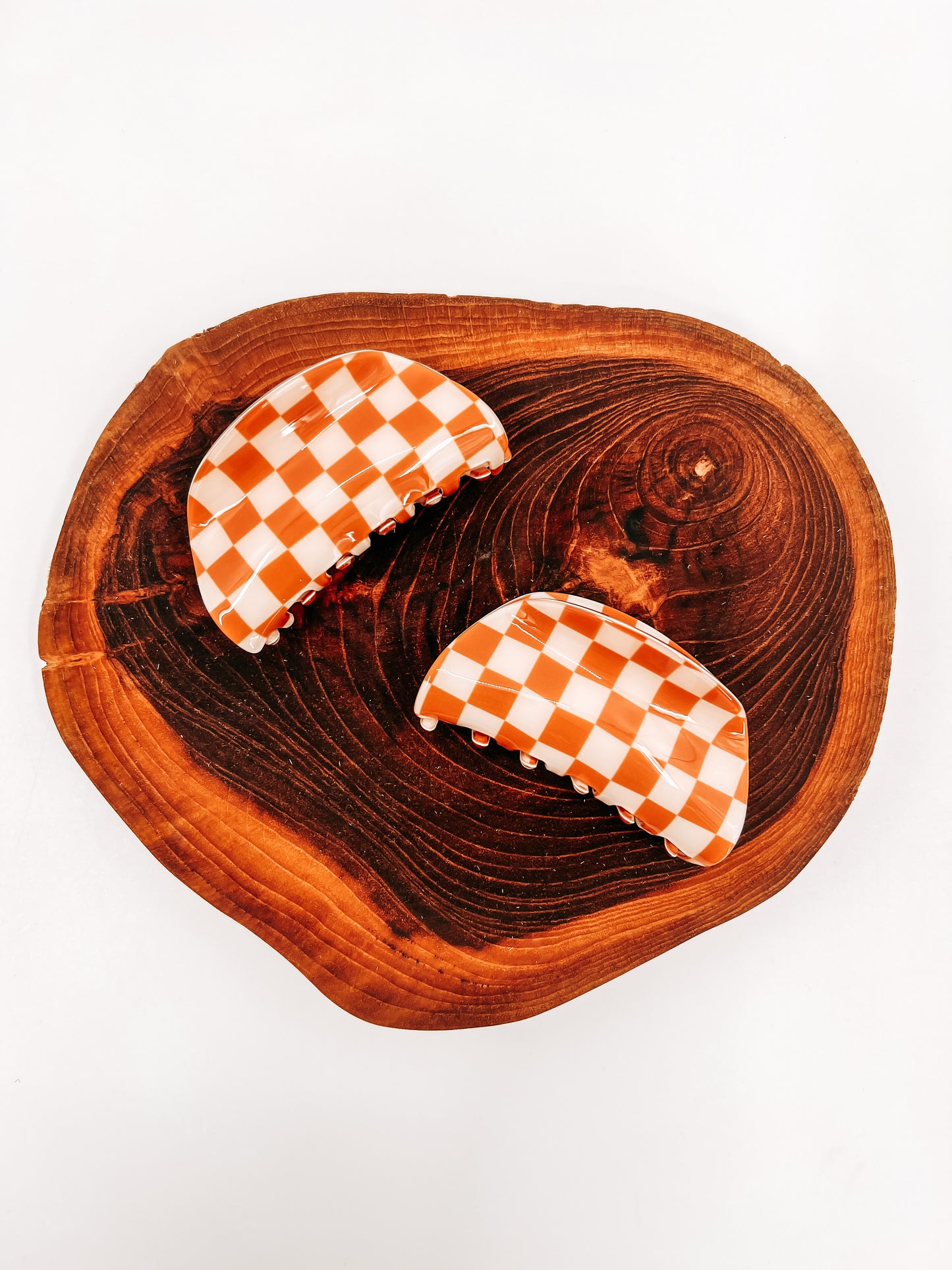 Checkered Rounded Claw Clip