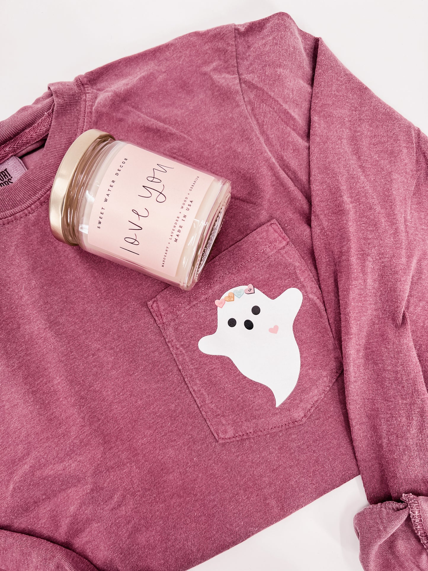 Valentine’s Boo Long Sleeve Pocket Tee