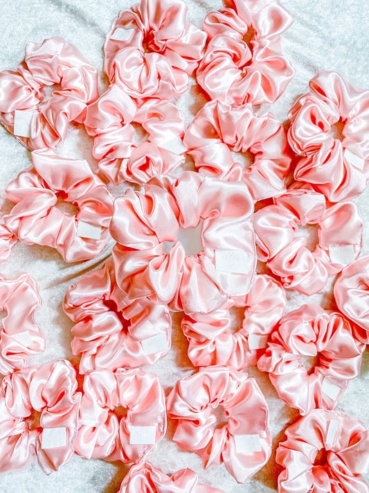 Blush Satin Scrunchie
