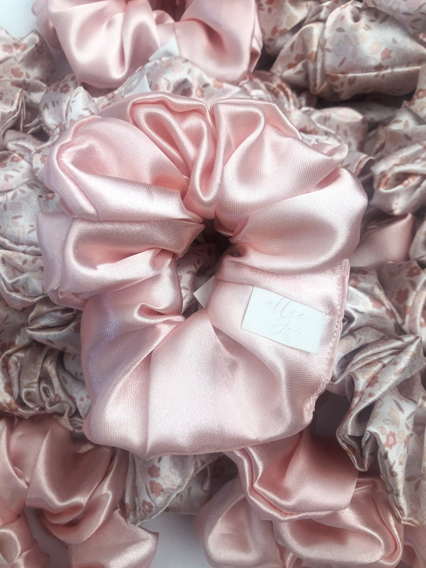 Blush Satin Scrunchie