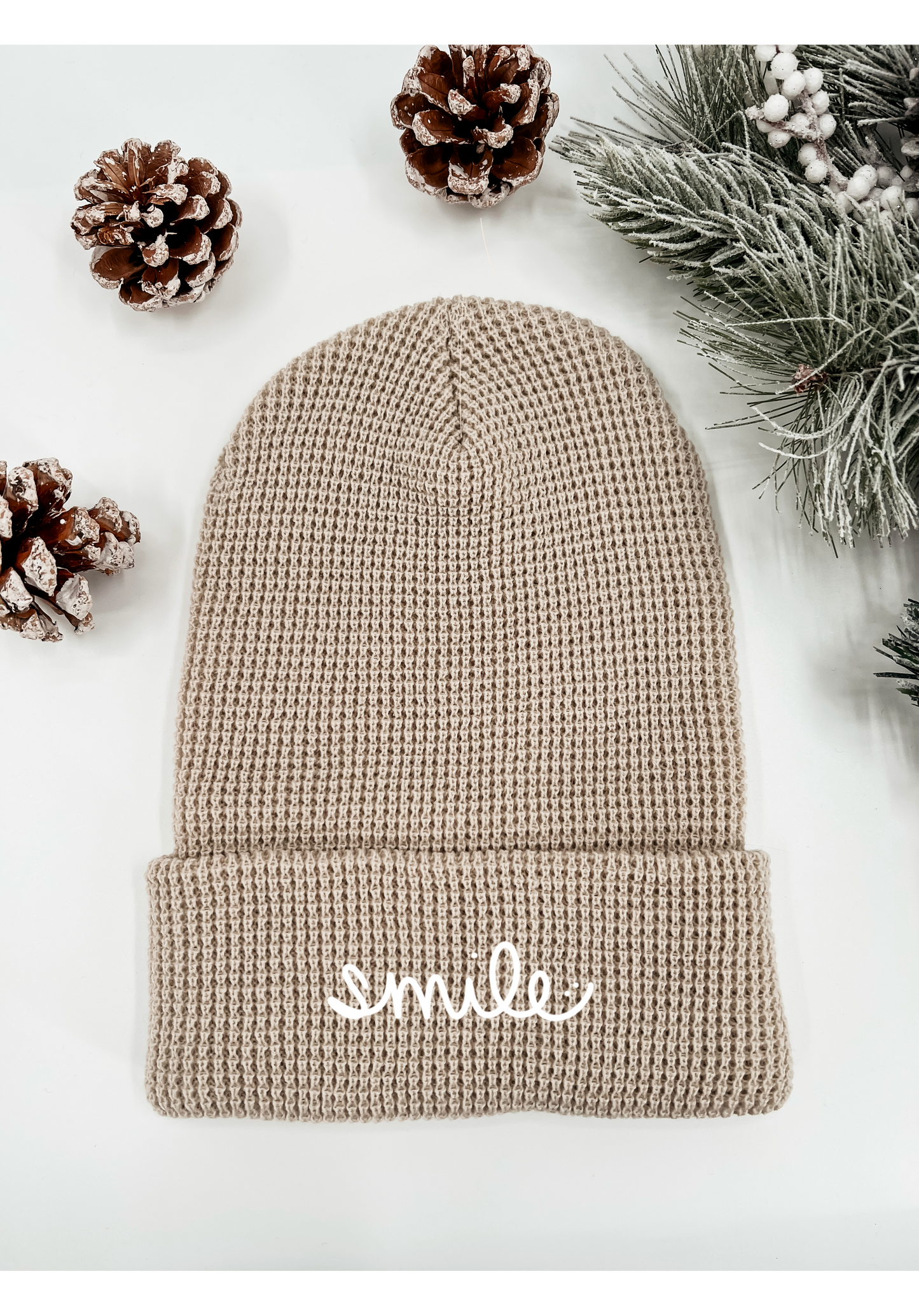 Smile Embroidered Beanie