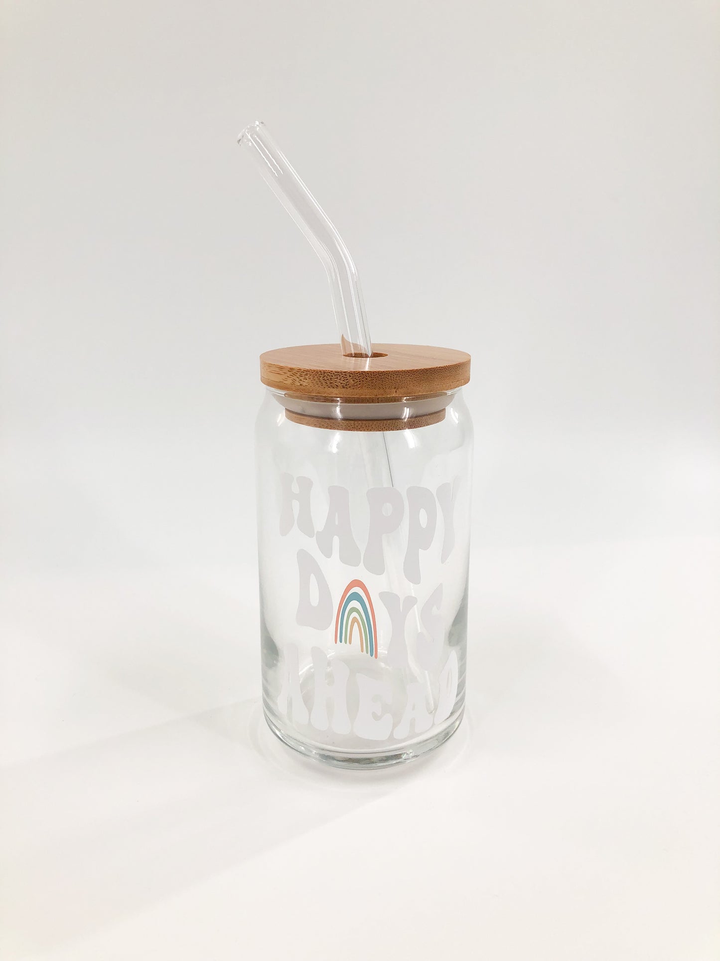 Happy Days Ahead Glass Can