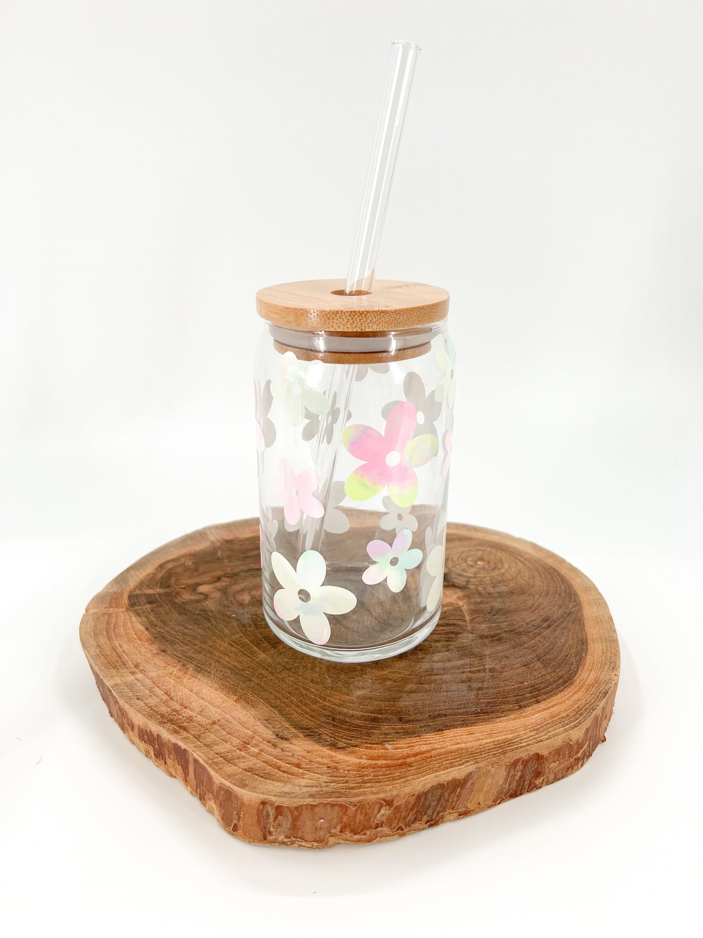 Daisy Dream Glass Can