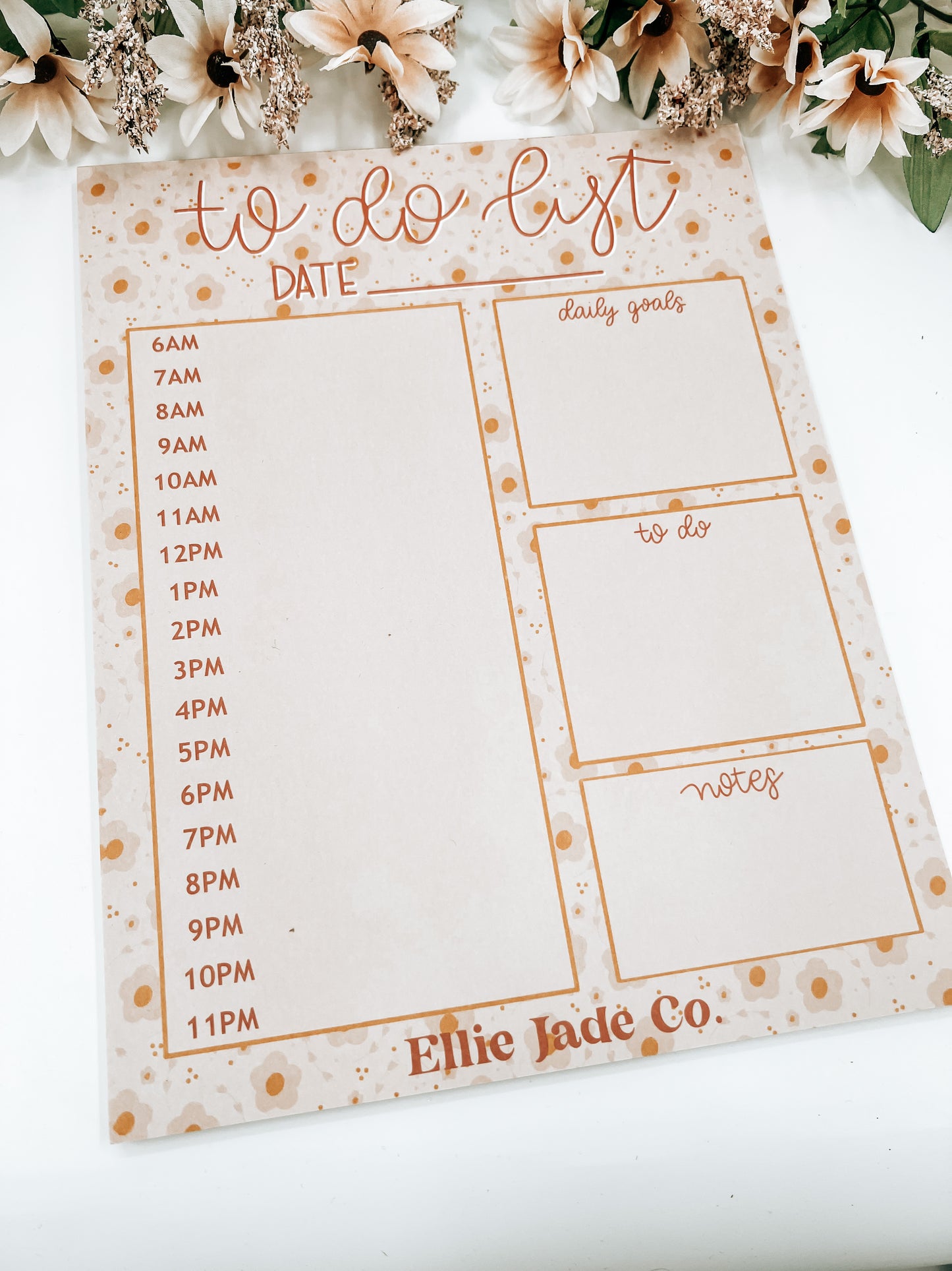 Hourly Planner Notepad