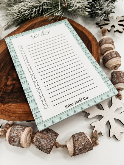 Winter Sweater To-Do Checklist Notepad