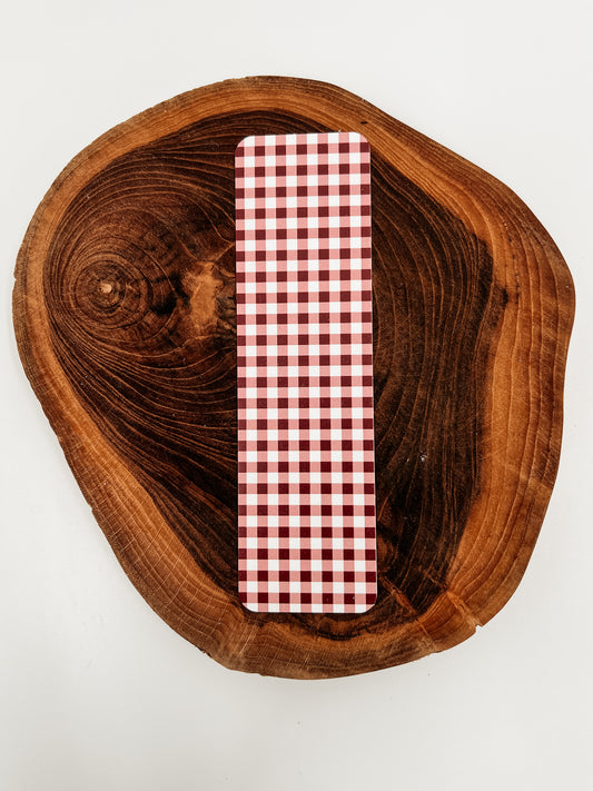 Christmas Red Gingham Bookmark