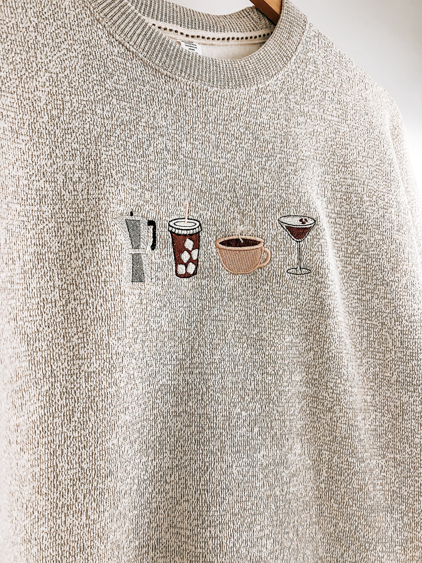 Coffee 4 Way Embroidered Crewneck