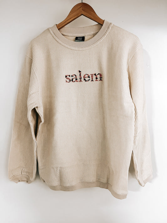 Salem Pink Corduroy Crewneck