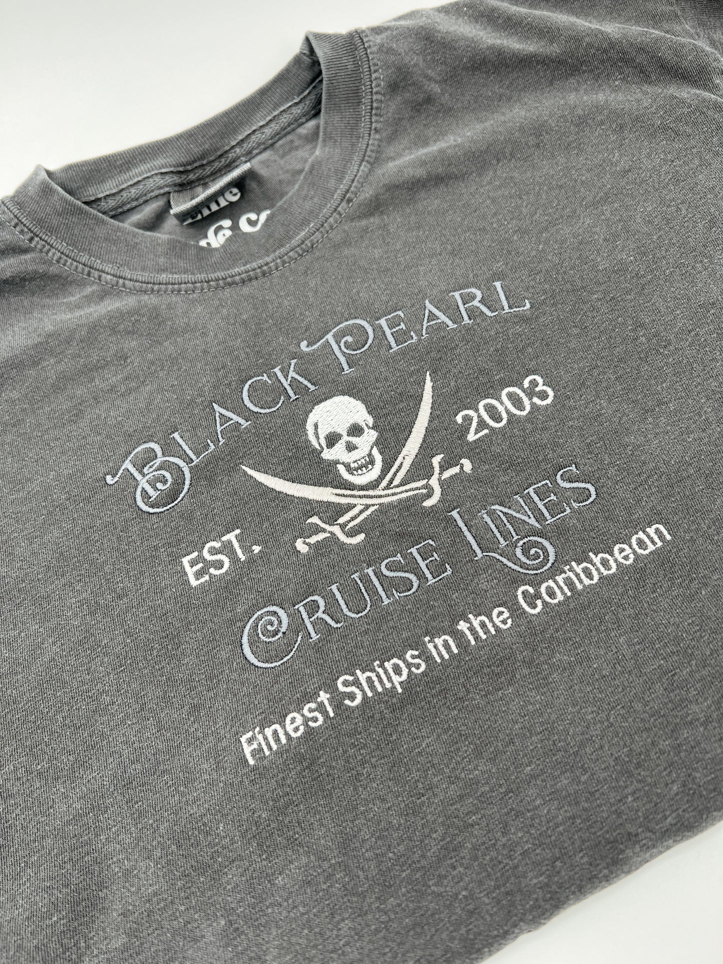 Black Pearl Embroidered Tee