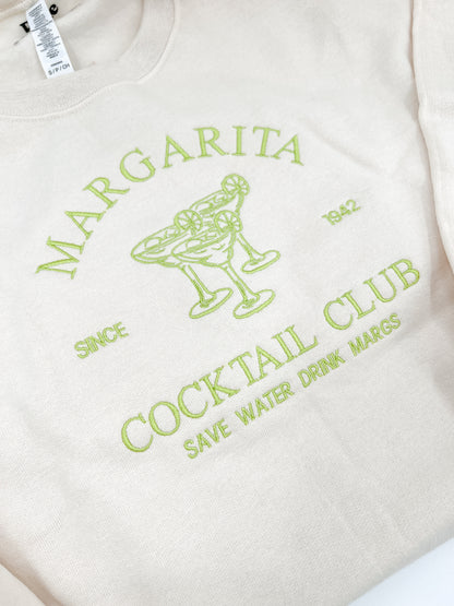 Margarita Club Embroidered Crewneck