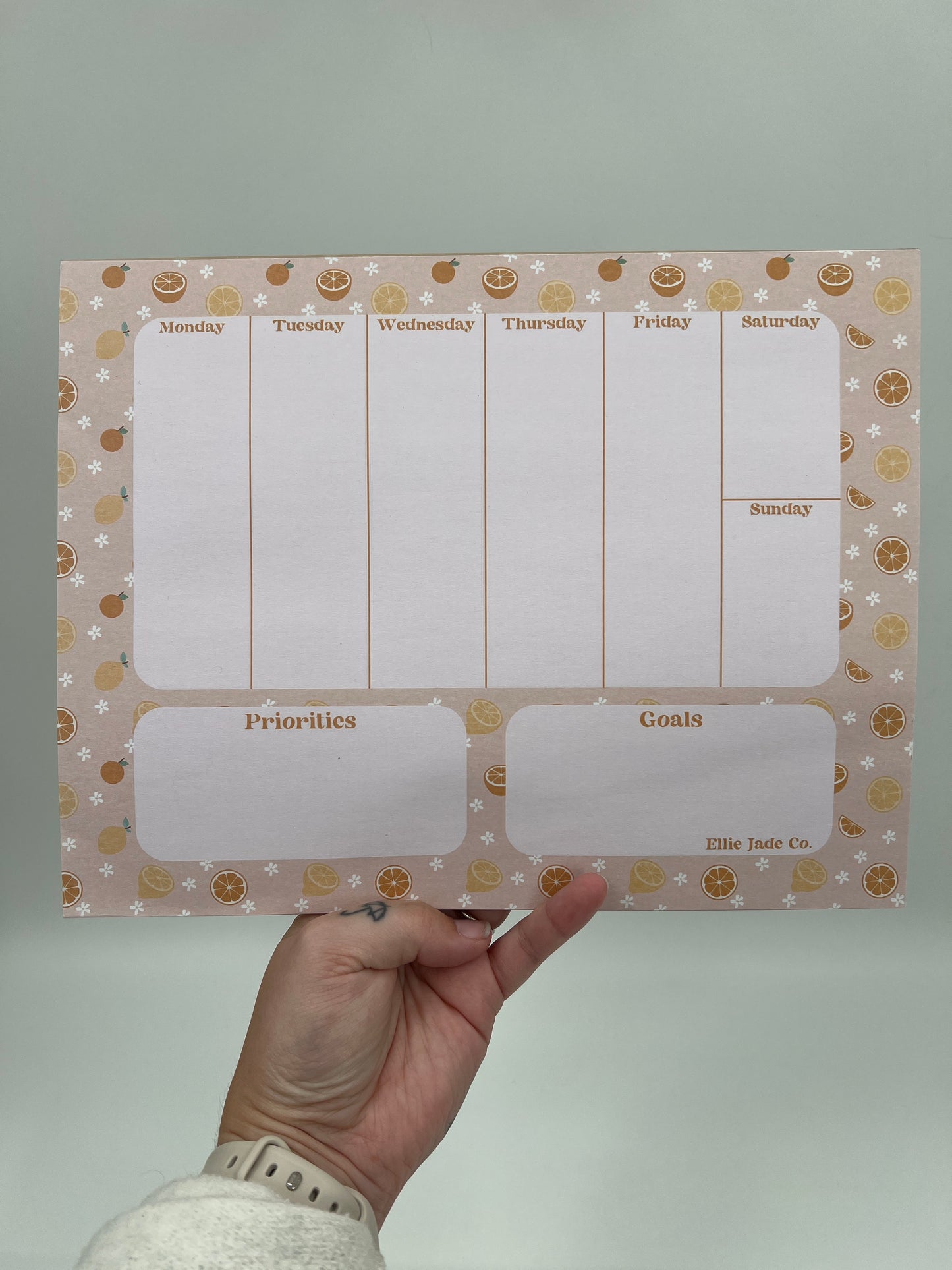 Citrus Weekly Planner Notepad