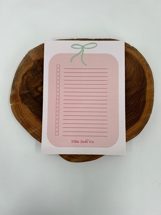 Bow To-Do Checklist Notepad