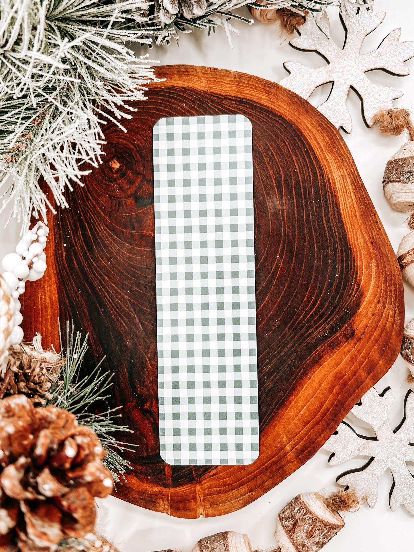 Emerald Gingham Bookmark