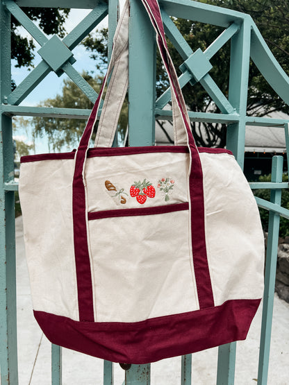 Farmer's Market Tote (Maroon)