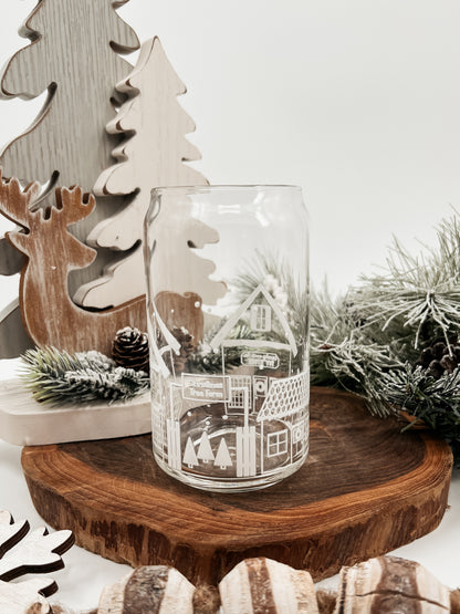 Winter Wonderland Glass Can