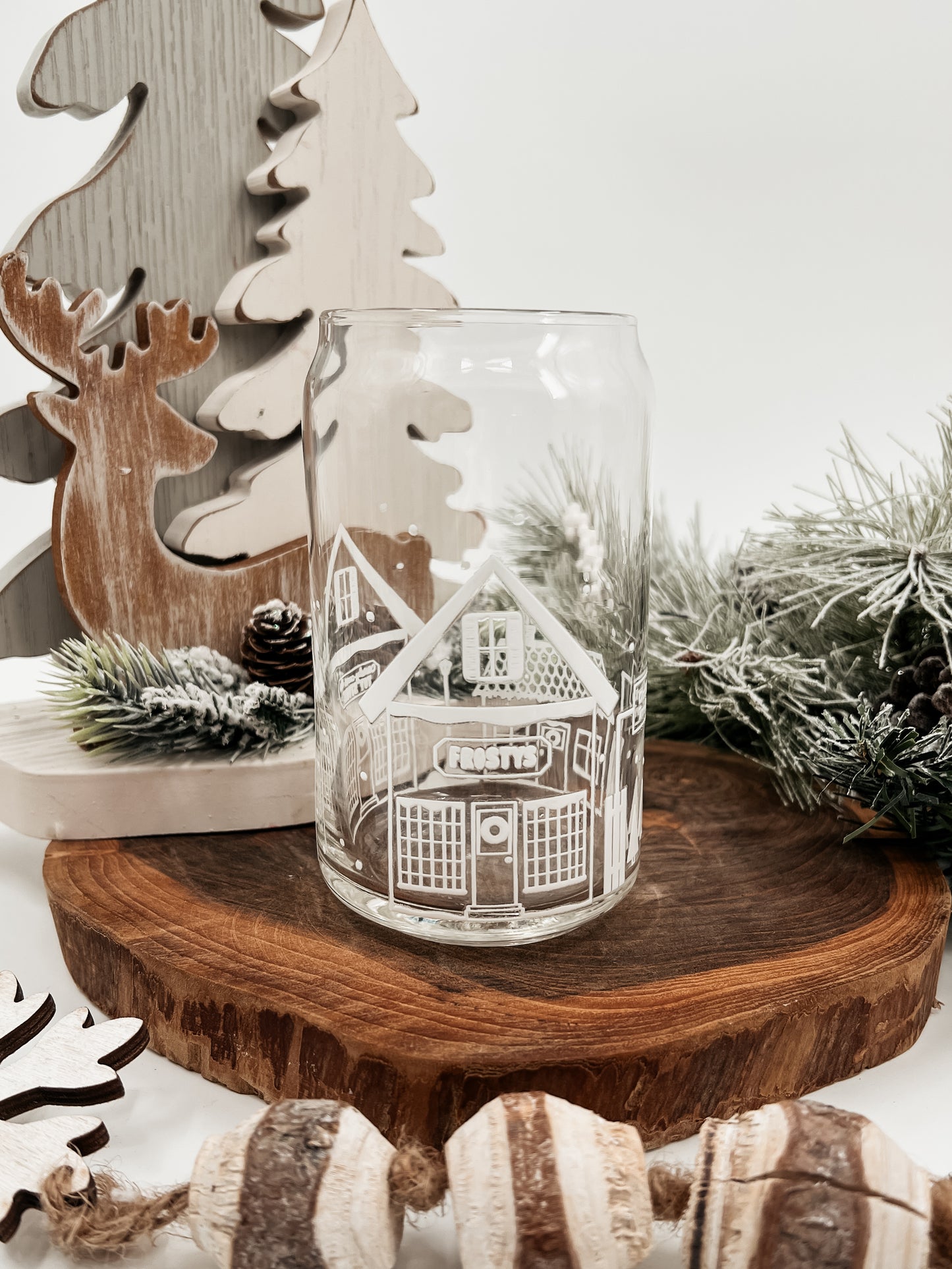 Winter Wonderland Glass Can