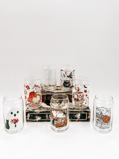 Boo and Oreo Glass Can