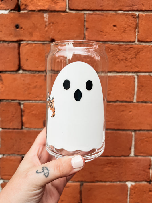 Iced Coffee Boo Glass Can